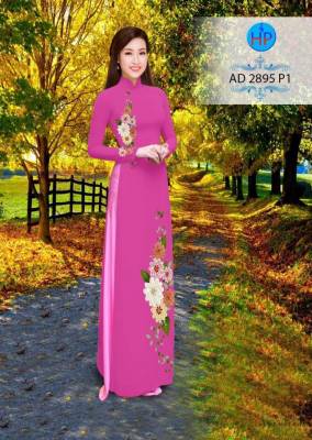 Vải áo dài hoa dây trên dưới-DT 2637