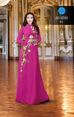 Vải áo dài hoa dây-DT 2640