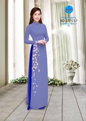 Vải áo dài hoa eo chạy dọc-DT 2641