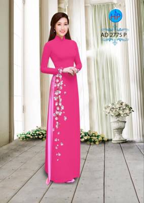 Vải áo dài hoa eo chạy dọc-DT 2641
