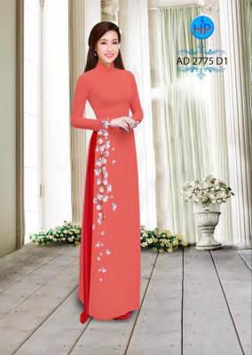 Vải áo dài hoa eo chạy dọc-DT 2641