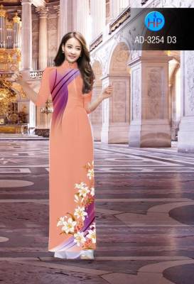 Vải áo dài hoa tà dưới-DT 2645