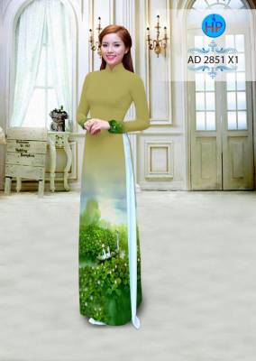 Vải áo dài cánh đồng Sen-DT 2646
