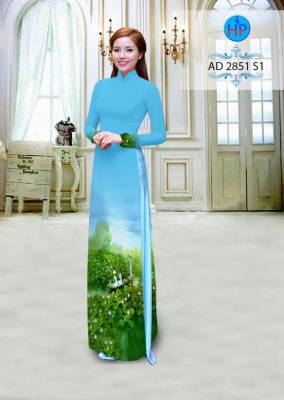 Vải áo dài cánh đồng Sen-DT 2646