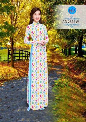 Vải áo dài chấm bi-DT 2649