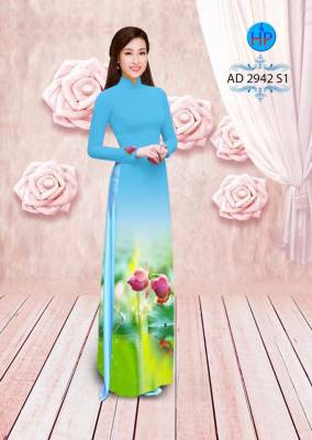 Vải áo dài hoa Sen-DT 2665