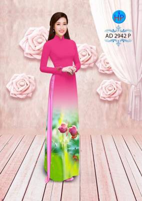 Vải áo dài hoa Sen-DT 2665
