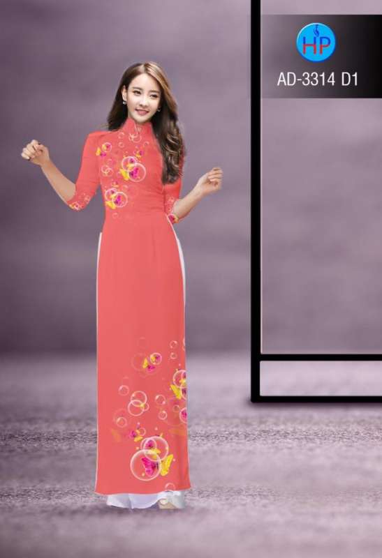 Vải áo dài hoa bóng nước