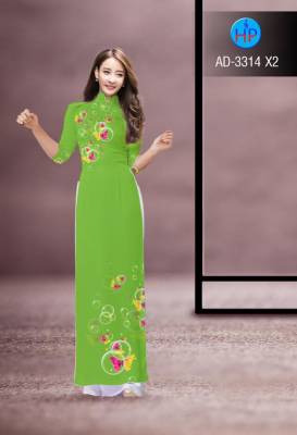 Vải áo dài hoa bóng nước-DT 2669