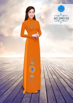 Vải áo dài họa tiết đá quí-DT 2672