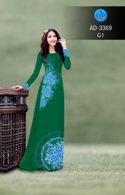 Vải áo dài họa tiết tròn-DT 2673