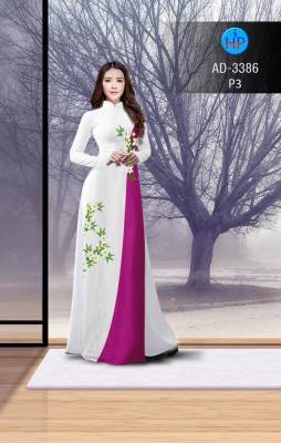 Vải áo dài họa tiết dọc-DT 2676