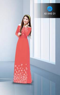 Vải áo dài hoa nhỏ trên dưới-DT 2704