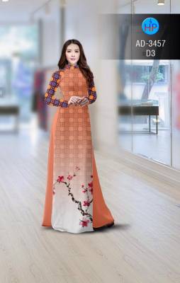Vải áo dài cành Đào-DT 2706