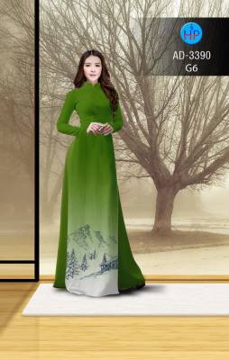 Vải áo dài cảnh núi tuyết-DT 2715