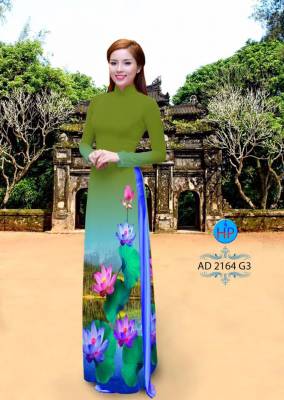 Vải áo dài hoa Sen-DT 2719