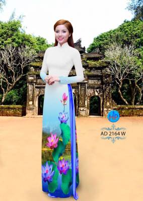 Vải áo dài hoa Sen-DT 2719