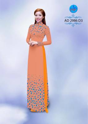 Vải áo dài đá quí trên dưới-DT 2723