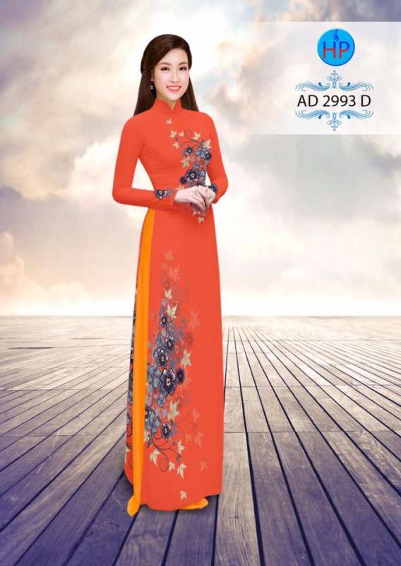 Vải áo dài hoa cổ điển