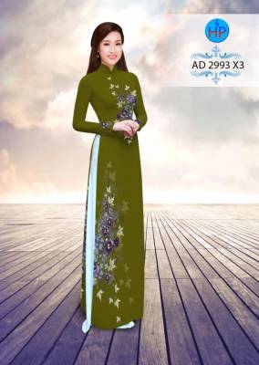 Vải áo dài hoa cổ điển-DT 2728