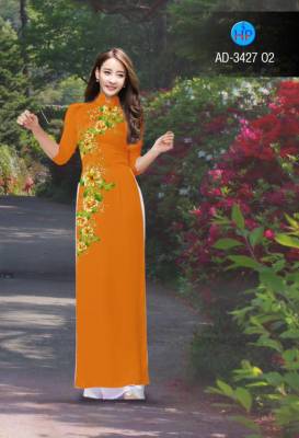 Vải áo dài hoa xéo-DT 2730