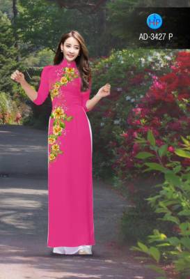 Vải áo dài hoa xéo-DT 2730