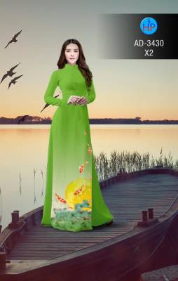 Vải áo dài cá bơi lội-DT 2734