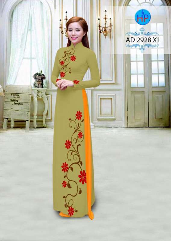 Vải áo dài hoa dây