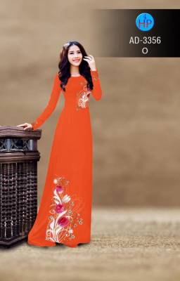 Vải áo dài bộ hoa trên dưới-DT 2738