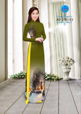 Vải áo dài cảnh mùa đông-DT 2745