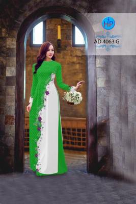 Vải áo dài hoa chạy dọc-DT 2751