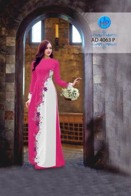 Vải áo dài hoa chạy dọc-DT 2751