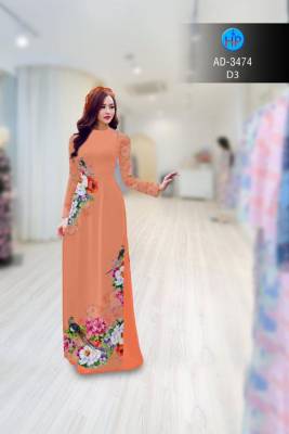 Vải áo dài hoa chùm-DT 2753