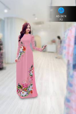 Vải áo dài hoa chùm-DT 2753
