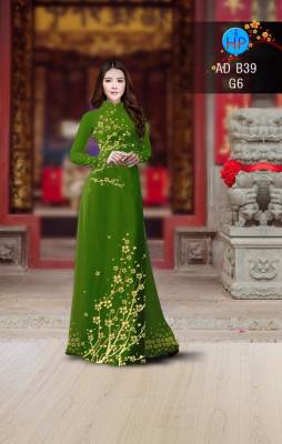 Vải áo dài hoa Mai vàng-DT 2754