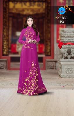 Vải áo dài hoa Mai vàng-DT 2754