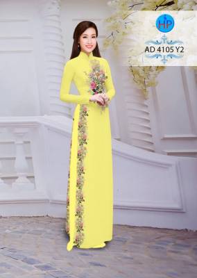 Vải áo dài hoa chạy dọc-DT 2755