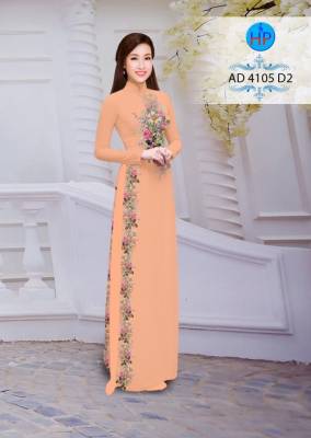 Vải áo dài hoa chạy dọc-DT 2755