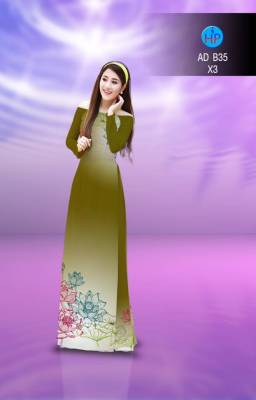 Vải áo dài hoa Sen-DT 2758