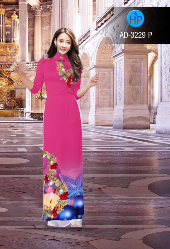 Vải áo dài lễ Noel