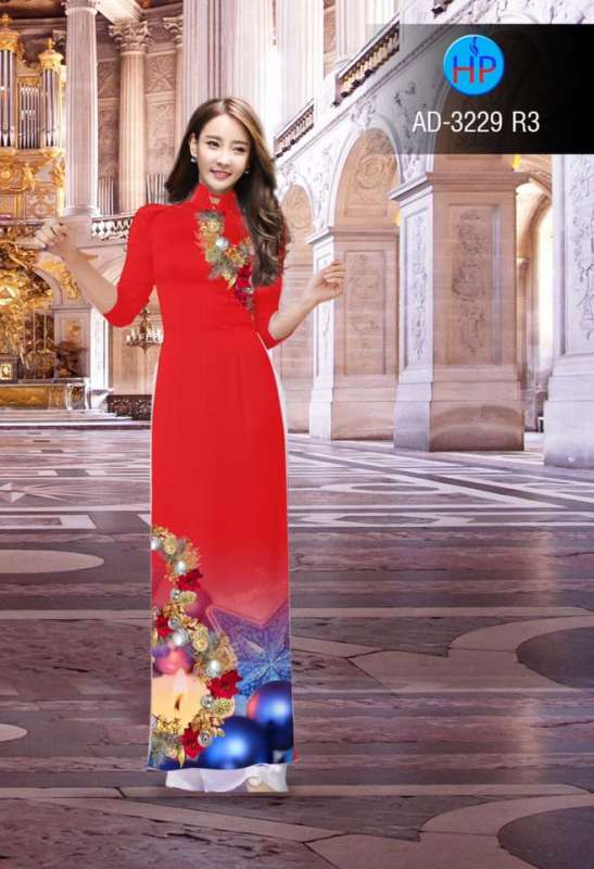 Vải áo dài lễ Noel