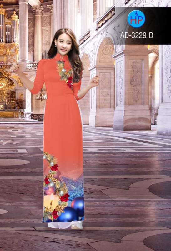 Vải áo dài lễ Noel