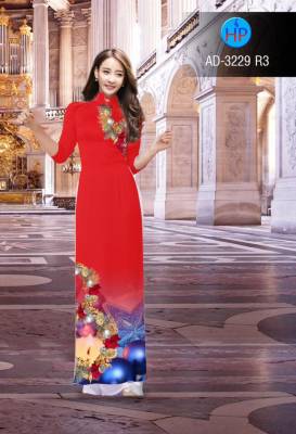 Vải áo dài lễ Noel-DT 2759
