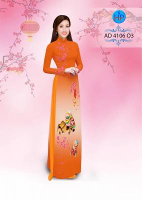 Vải áo dài múa Lân ngày tết-DT 2762