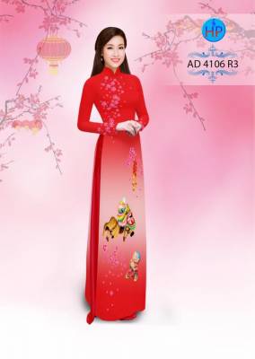 Vải áo dài múa Lân ngày tết-DT 2762