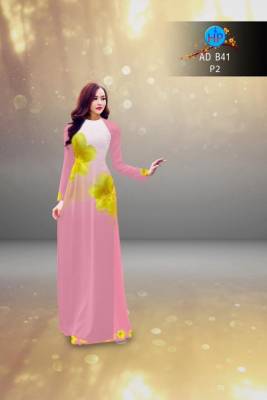 Vải áo dài hoa Mai vàng-DT 2763