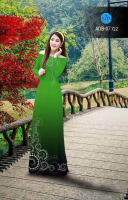 Vải áo dài hoa văn tà dưới-DT 2764