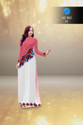 Vải áo dài hoa xéo-DT 2768