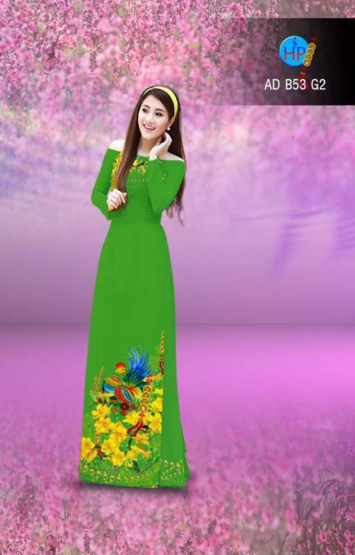 Vải áo dài hoa Mai vàng