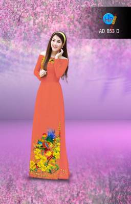 Vải áo dài hoa Mai vàng-DT 2771